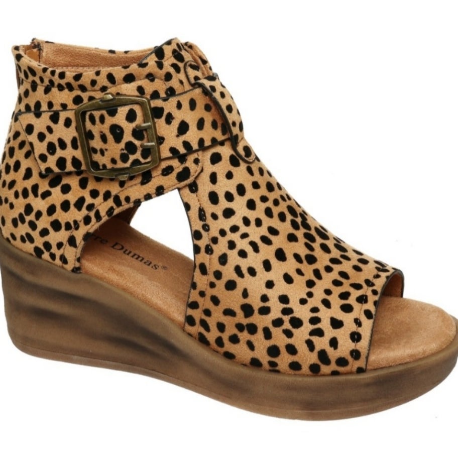 Cheetah wedge heels best sale